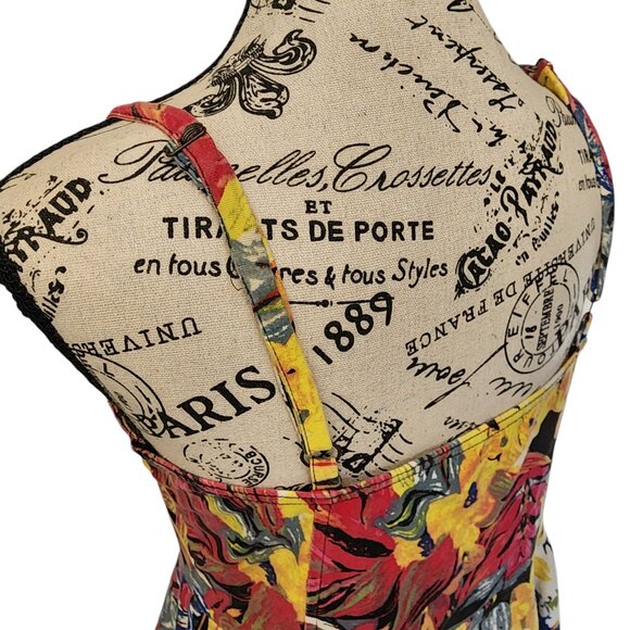 Y2K MINKPINK Women's Floral Sundress Size L Boho Summer Dress Spaghetti Straps - Picture 8 of 14